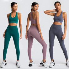 LULU Fabric Printed Women Two Piece Yoga Pants Fitness Clothing Bodysuit Set Shorts Bra Sports Manufacturer Plaid Pattern